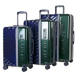 Набор из 3 чемоданов арт.77066 Синий/Зеленый
