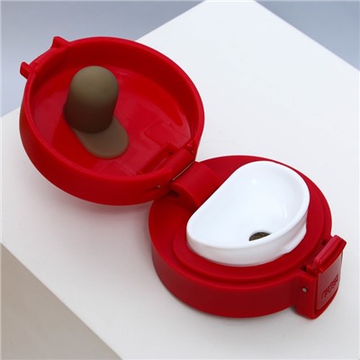 Термостакан с кнопкой MODE FORREST, 380 мл, цвет красный, сохраняет тепло 6-8 ч
