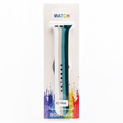 Ремешок - ApW Apple Watch 42/44/45мм силикон на кнопке (001) (multicolor)