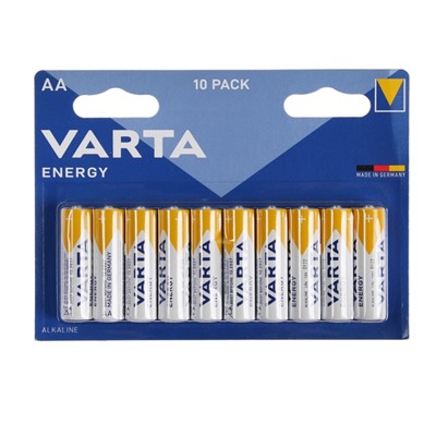 Батарейка алкалиновая Varta Energy, AA, LR6-10BL, 1.5В, блистер, 10 шт.