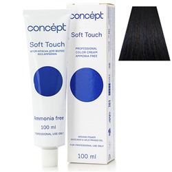 Крем-краска для волос без аммиака 2.86 черный жемчуг Soft Touch Concept 100 мл