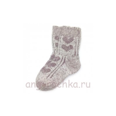 Женские  шерстяные вязаные носки с ярким орнаметом - 705.8