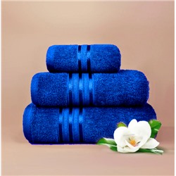 Комплект махровых полотенец ярко-синий (упаковка 3шт)