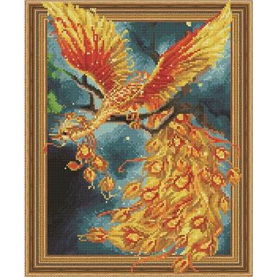 Алмазная картина на подрамнике Жар-птица 40х50