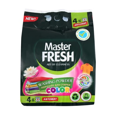 Порошок для стирки Master FRESH, COLOR, биоразлогаемый, 4 кг