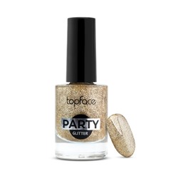 Topface Лак для ногтей " Party Glitter Nail" тон 107, золотистый- PT106 (9мл)