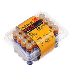 Батарейка алкалиновая Kodak Max, AAA, LR03-24BOX, 1.5В, бокс, 24 шт.