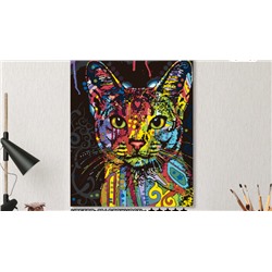 Картина по номерам на холсте 50х40 см. «Абиссинская кошка»