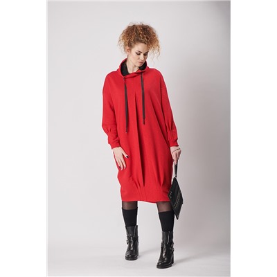 Платье М-4/20: Красный меланж