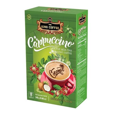 King Coffee Кофе растворимый Cappuccino Coconut Flavor