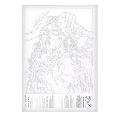 Картина по номерам на холсте «Готическая девушка», 40 × 30 см, в плёнке