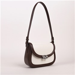 Женская сумка, кожа,  MIRONPAN 82403 молочный/коричневый
