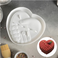 Форма для муссовых десертов и выпечки 17×6,5 см "Рука любимого", цвет белый