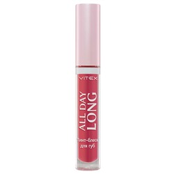 VITEX Тинт-блеск для губ  ALL DAY LONG, тон 34 All day pink nude,3г