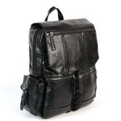 Мужской дорожный рюкзак из эко кожи 8802 Блек