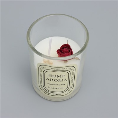 Свеча ароматическая в стакане "Sweet Love", роза, 5,5х6,5 см