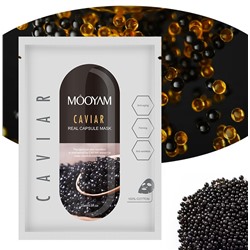 Тканевая капсульная маска для лица с икрой Mooyam Caviar, 25 мл.