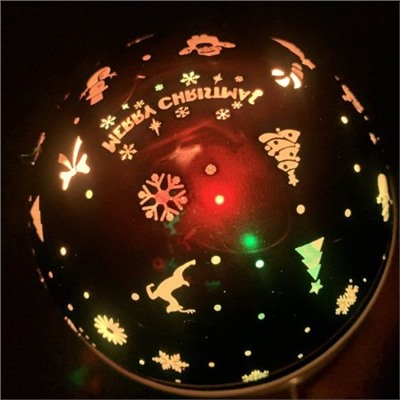 Проектор-ночник "Новогодний" настольный светодиодный/XX-54/уп 60/Bluetooth-динамик/питание: USB-разъем/свечение: красный-зеленый-синий