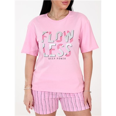 Пижама с шортами розовый POLINA