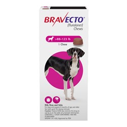 Жевательная таблетка от блох и клещей для собак очень крупных пород ( весом 40-56 кг) от Bravecto Chews for Dogs (40-56 kg) 1 табл