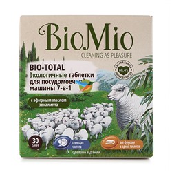 Таблетки Bio-total для посудомоечной машины с маслом эвкалипта