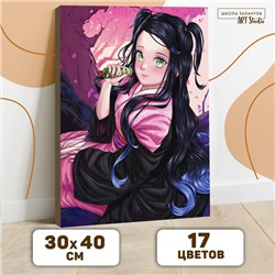 Картина по номерам на холсте с подрамником «Зеленоглазая девушка», 30 × 40 см