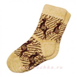 Мужские вязаные шерстяные носки с оленями - 505.5