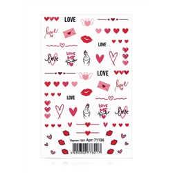 Переводные наклейки для дизайна ногтей «Любовь с первого взгляда»