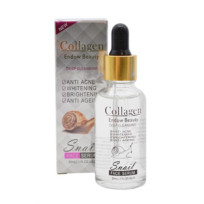 Сыворотка отбеливающая с муцином улитки Collagen Endow Beauty Snail Face Serum 30 мл