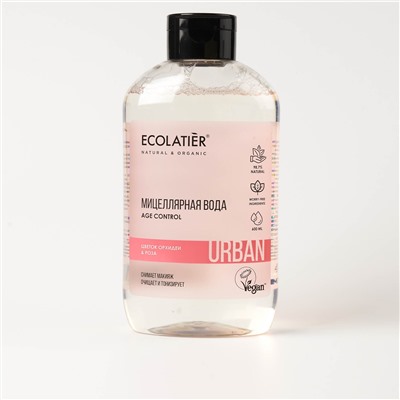 Ecolatier Urban Вода мицеллярная для снятия макияжа Цветок орхидеи&Роза 600мл 171913