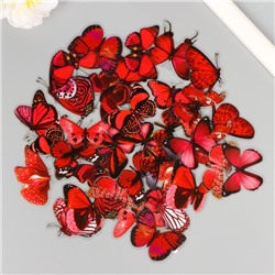 Наклейки PVC "Красные бабочки" набор 40 шт 8х7 см