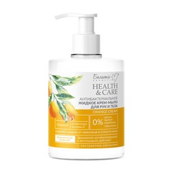 HEALTH & CARE Крем-мыло жидкое Антибактериальноедля рук и тела ORANGE CREAM 500г