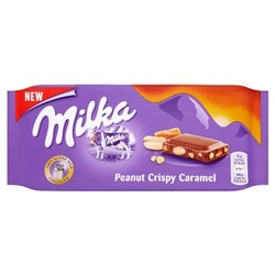 Шоколад Milka Peanut Crispy Caramel 90гр
