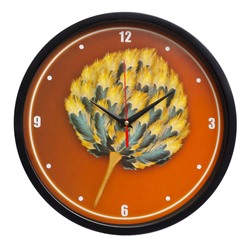 Часы настенные "Перья", d-30 см, плавный ход