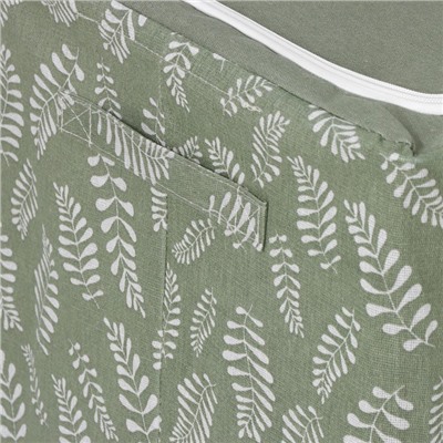 Кофр для хранения вещей Доляна Leaves, 50×40×33 см, 66 литра, цвет зелёный