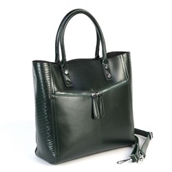 Женская кожаная сумка 9145-220 Темно-Зеленый