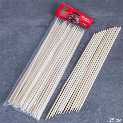 Шампура-шпажки бамбуковые 45 штук 4ммх25см / А-760 /уп 200/