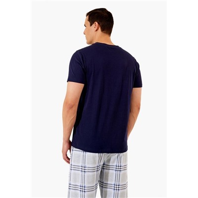 Комплект муж (брюки + футболка (фуфайка) Koddy_9 темно-синий SENSERA