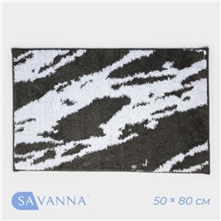 Коврик SAVANNA «Вилли», 50×80 см, цвет серый