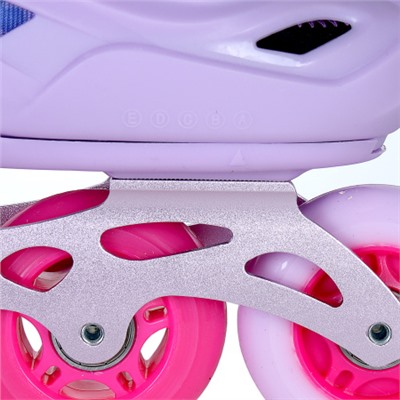 Роликовые фигурные коньки COMIRON  2022 M с блокировкой колёс /уп 6/ (35-38) розовые