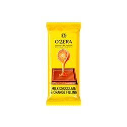 «OZera», молочный шоколад Milk & Orange filling с желейной апельсиновой начинкой, 24 г (упаковка 30 шт.)