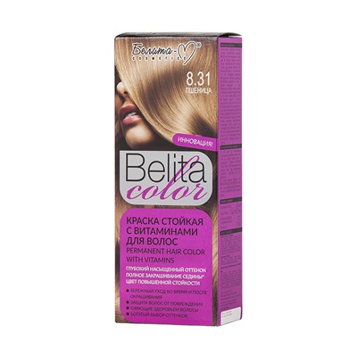 Belita сolor Краска стойкая с витаминами для волос № 8.31 Пшеница