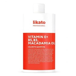 Likato Шампунь для окрашенных волос / Colorito Vitamin E + B5, B3, Macadamia Oil, 750 мл