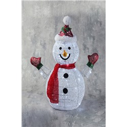 Световая фигура Снеговик в шапке и шарфе 60 см 3662030