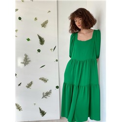 5912 Платье-парашют зелёное (остаток: 42)