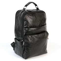 Мужской дорожный рюкзак из эко кожи L0970 Блек