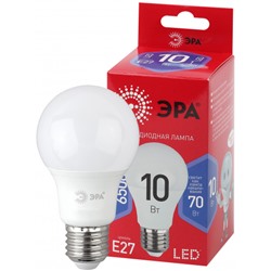 Лампа светодиодная ЭРА RED LINE LED A60-10W-865-E27 R Е27, 10Вт, груша холодный дневной свет /1/10/100/