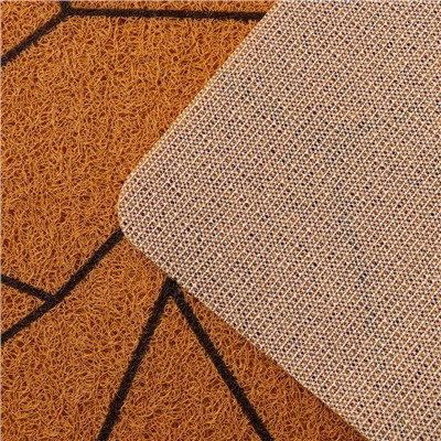 Коврик придверный грязезащитный Доляна Home, 40×60 см, цвет песочный