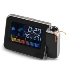 Часы-будильник с проектором и термометром "Метеостанция" 903333
