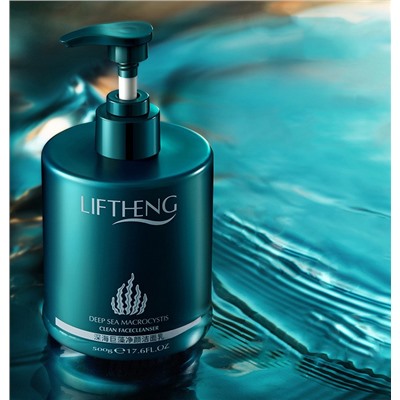 Гель для умывания с экстрактом морских водорослей Liftheng Seaweed Moisturizing Cleanser,  БОЛЬШОЙ ОБЪЕМ 500 мл.